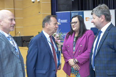 Od lewej: prof. J. Sęp, W. Ortyl, M. Jarosińska-Jedynak, prof. P. Koszelnik,