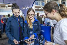 Stoisko Politechniki Rzeszowskiej na targach Edu Salon,