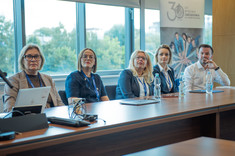 Prelegenci konferencji. Od lewej: Marta Rokoszak, MBA, Aleksandra Błaszczyk, Małgorzata Tobiszewska, MBA, Anna Lomper, MBA, dr Mariusz Rudnik, MBA,