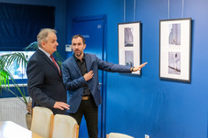 Od lewej: prof. L. Lichołai, mgr. inż. arch. Łukasz Bajda,