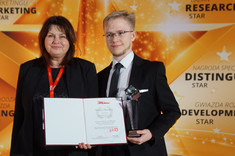 Od lewej: mgr E. Ptaszek, V. Morskyi,